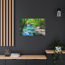 Load image into Gallery viewer, Lush Tropical Falls on Canvas